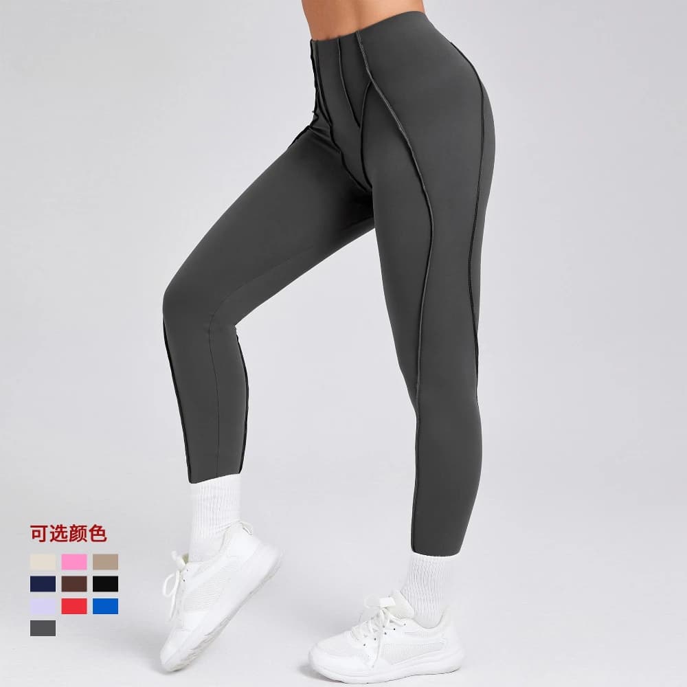 Leggings da Palestra per Donna, Pantaloni Yoga Senza Cuciture, Abbigliamento Sportivo, Vita Alta, Effetto Push-Up, Pantaloni da Allenamento