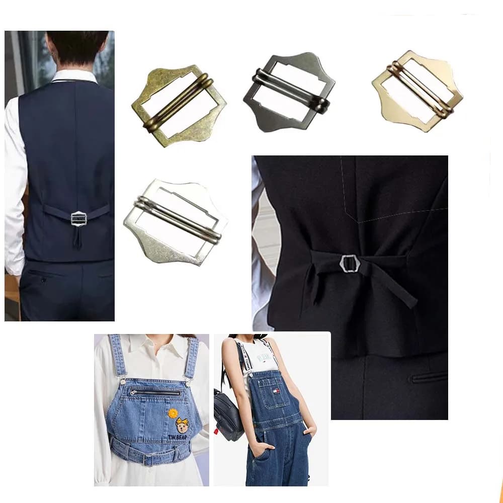 Metal Vest Adjuster Buckle, Garment Waist Adjustment Buckles, Apron Waist Retainer Pin Buckle For Uniform Clothing Accessories