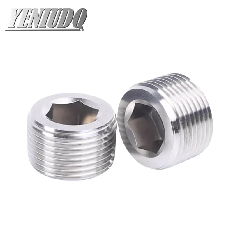 304 Connettore per tubo esagonale interno in acciaio inossidabile 1/8 1/4 3/8 1/2 3/4 1 2 BSP Filettatura maschio Svasata Spina terminale Raccordo pneumatico