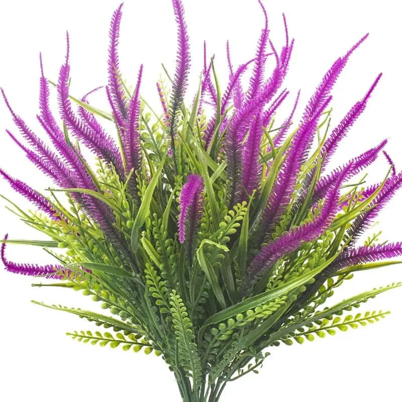 A67K-10 Set of Artificial Plants from Exterior with Flowers, UV Rare Resistant, for Garden Decoration, Porticates and Flowers Shop