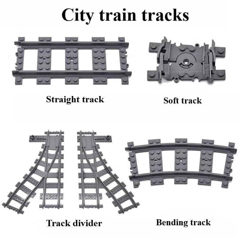 Creativo MOC City Traffic Pista diritta Curva Cambio di corsia e blocchi di costruzione per regalo di Natale per bambini e ragazzi
