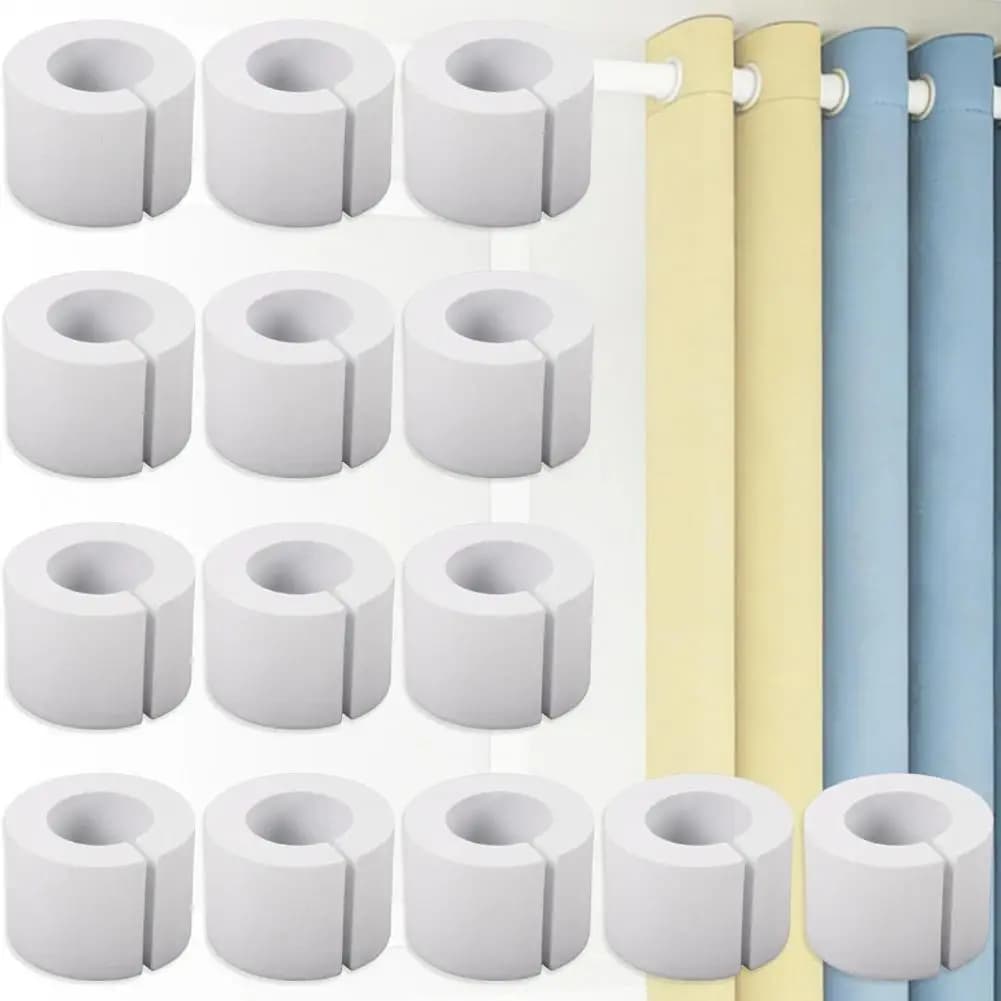 5/10 Pezzi Distanziatori per Tende in Schiuma EVA, Rulli Modellanti Bianchi da 50/85mm, Attacco per Asta con Spaziatura Uniforme, Distanziatori per Drappeggi per Casa e Ufficio