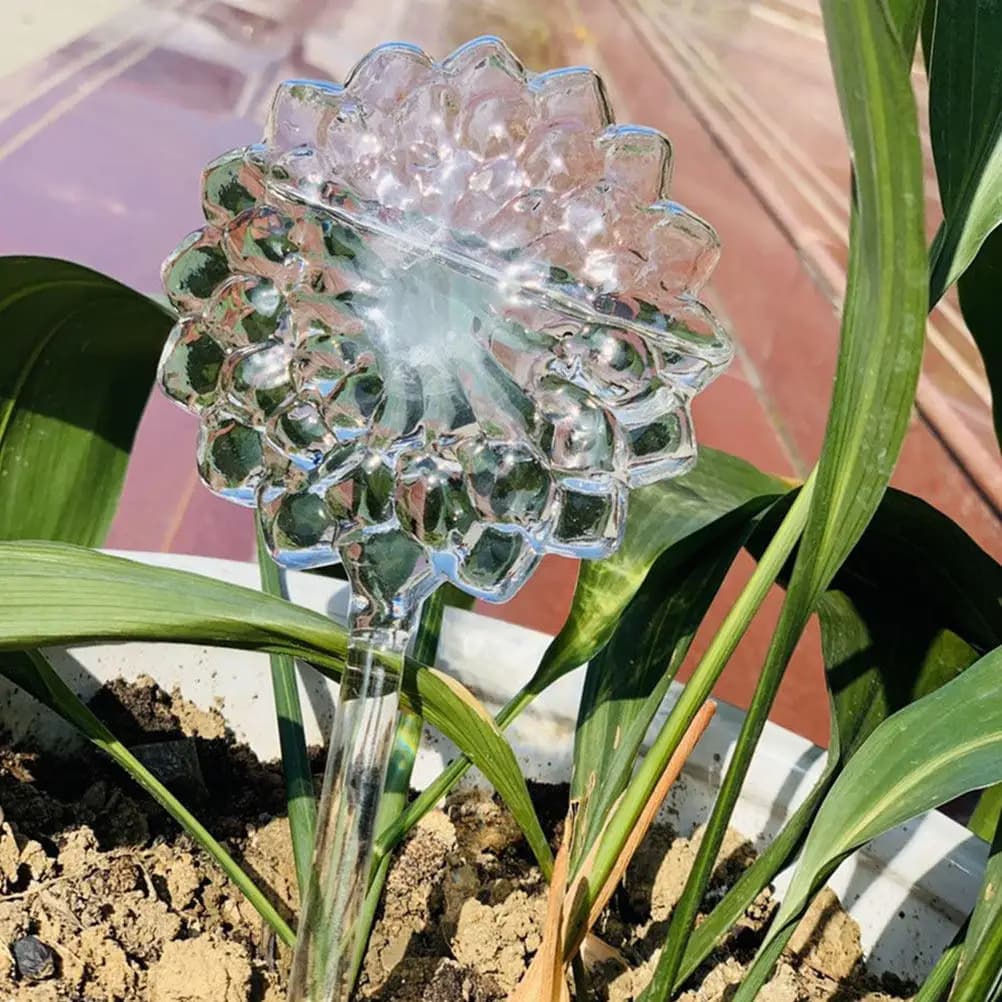 Dispositivo di Irrigazione Automatico in Vetro, 1 Pezzo, per Piante in Vaso da Interno ed Esterno, Piante da Appoggio e da Patio