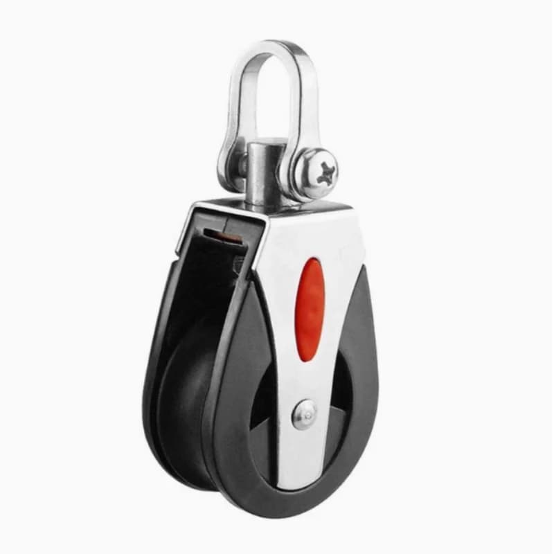 ISURE MARINE Puleggia in corda di nylon in acciaio inossidabile Plastica ABS Puleggia singola Cuscinetto rotante Yacht RV Accessori hardware marini