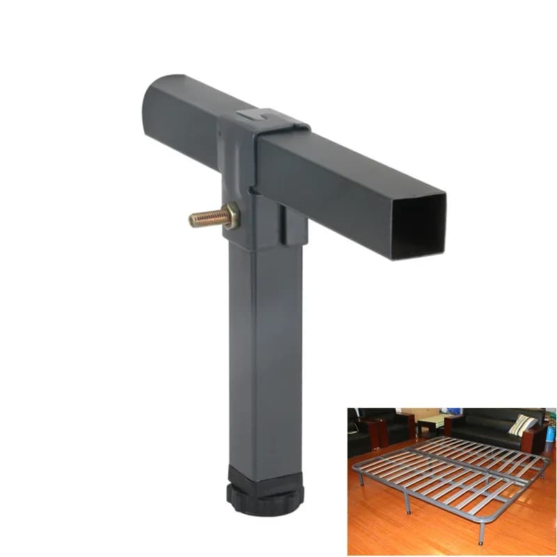 Gambe regolabili in altezza con morsetto a tubo gamba quadrata in metallo gambe da tavolo per letto Tatami telaio fisso supporto a vite Hardware