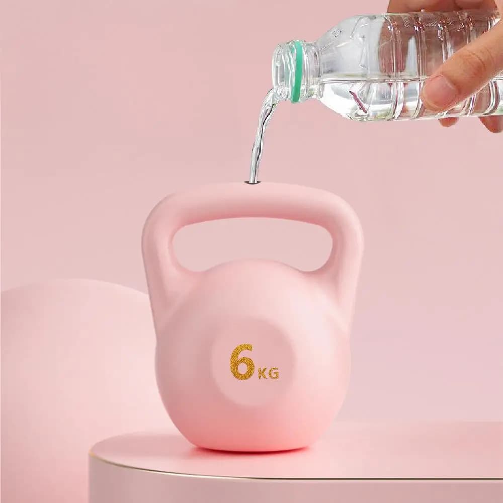 Kettlebell in PVC Morbido per Fitness e Allenamento a Casa, Riempibili con Acqua