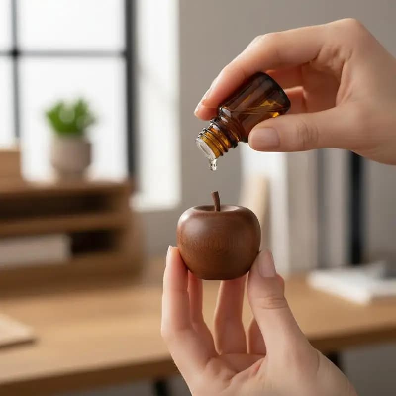 Diffuser Wood 1/3pcs Wooden Fruit Shaped Essential Oil Diffuser Fragrance Diffuser Suitable For Home Bathroom Car Decoration