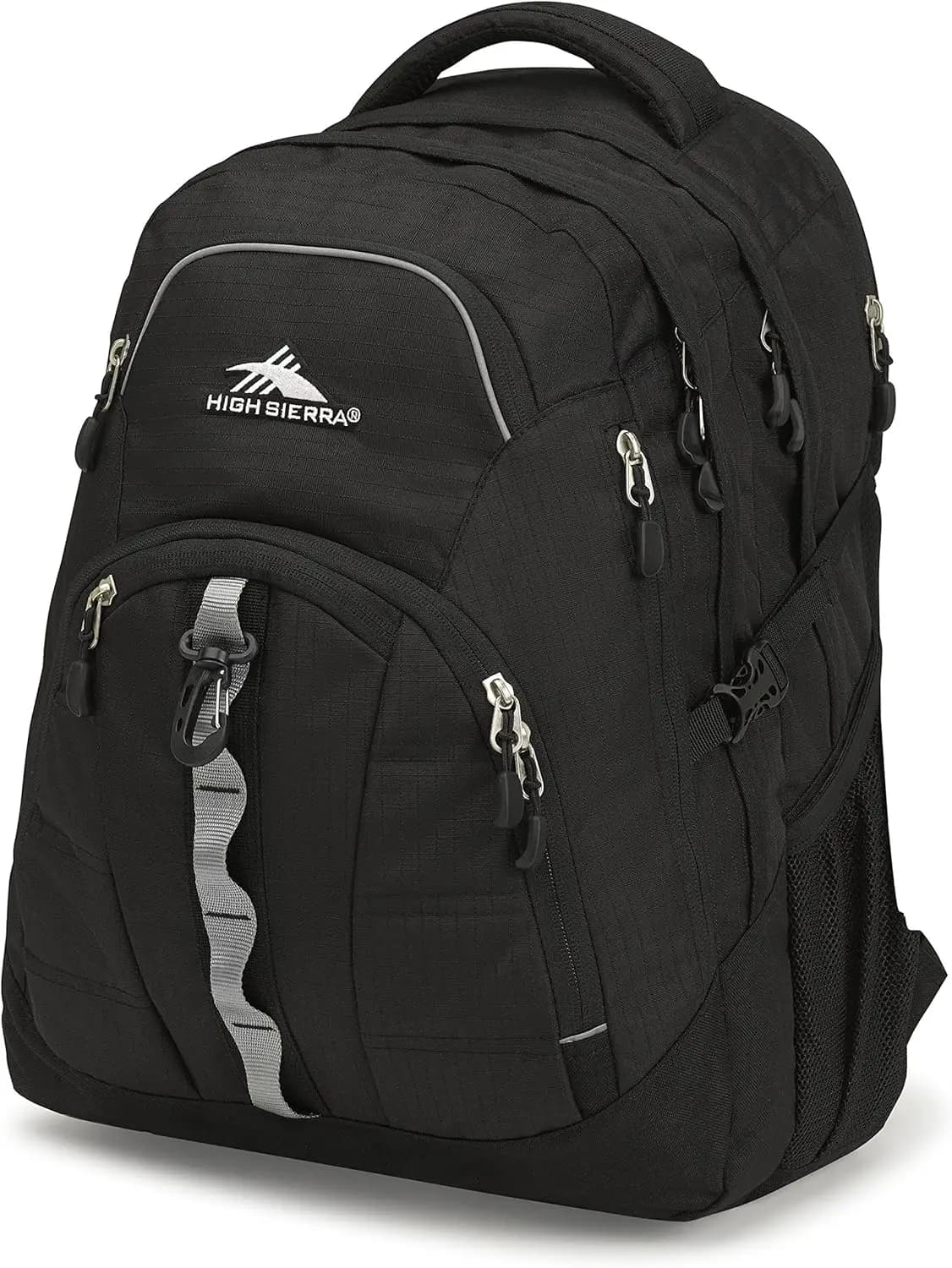 Zaino per laptop da viaggio, grande multi-scomparto con custodia imbottita da 15,6 pollici, porta USB, nero
