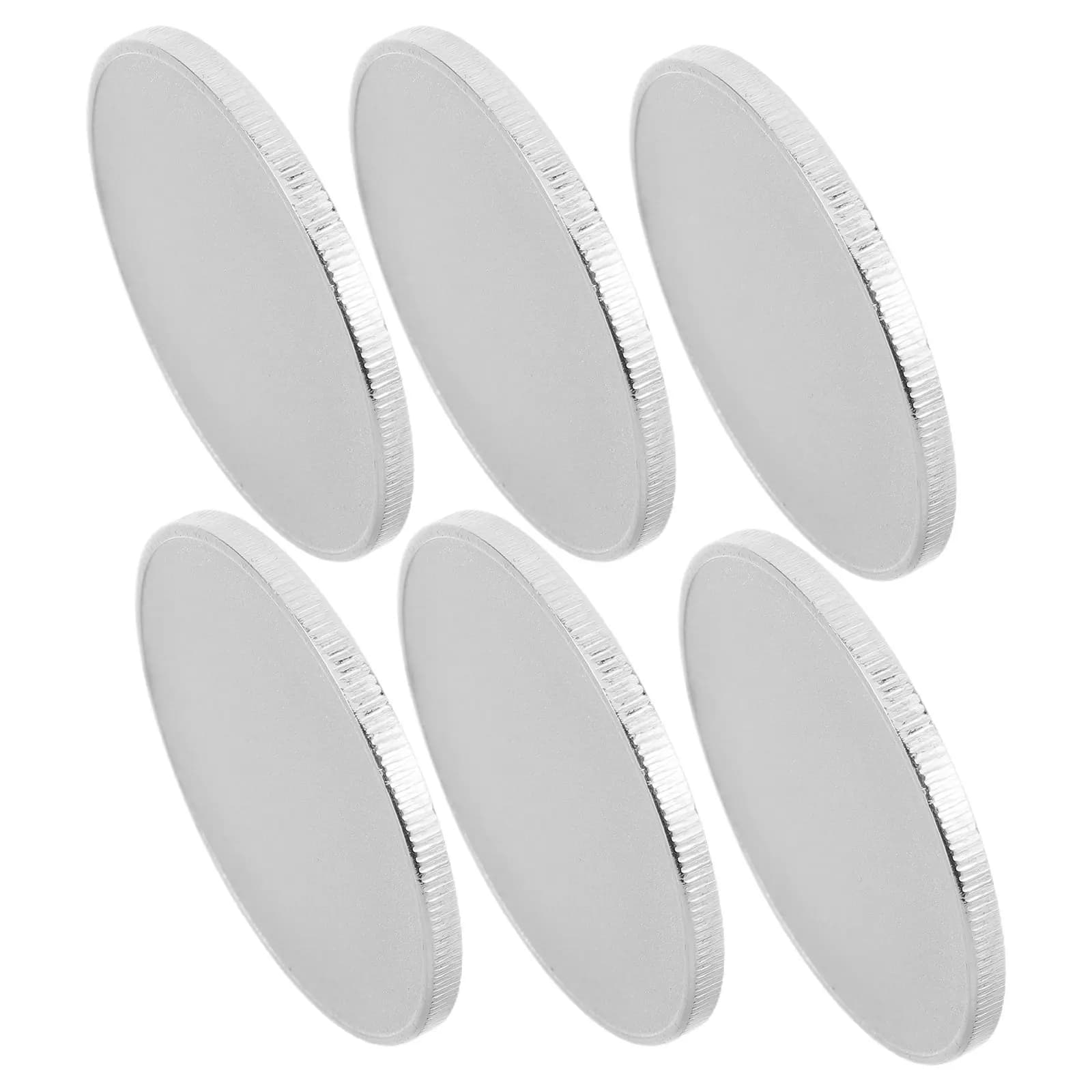 6 Pezzi Monete Rotonde in Lega da 40mm con Bordo Filettato, Grezzi Incidibili per Incisione Laser Fai-da-te, Forniture Artigianali, Monete Commemorative Fai-da-te
