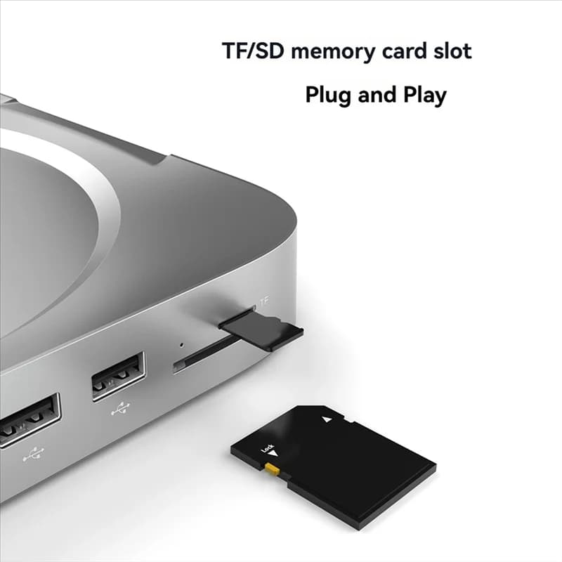 AC57-12 In 1 Hub SSD USB C Dock Dock Docking station per disco rigido HD con scatola HDD Accessori per laptop per Mac Mini