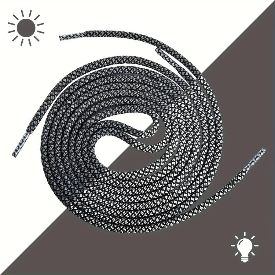 1 Pair Heavy-Duty Round Shoelaces Suitable for Hiking Motorcycle Boots, Durable Shoe Laces Replacement for Outdoor Boots, Motorc