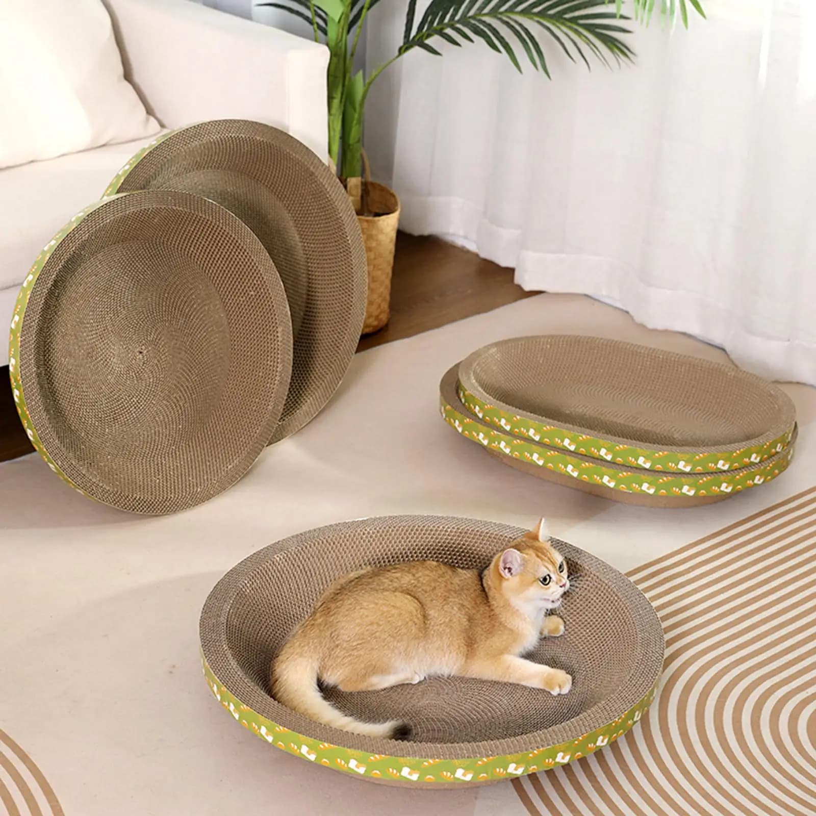 Corrugated Scratch Pad Lounge Beds Indoor Cats Mats Cat Scratcher Cardboard