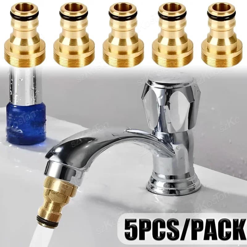 1/2/5PCS Universal Tap Kitchen Adapters Brass Faucet Watering Garden Tools Tap Connector Mixer Hose Adaptor Basin Accessories