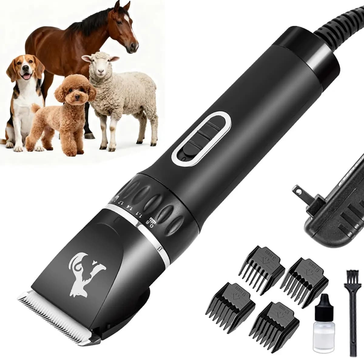 Nuovo Modello 2026: Tosatrice Professionale per Cani a Pelo Spesso - Tosatrice per Toelettatura Animali Domestici Resistente con Motore Potente e Rimovibile