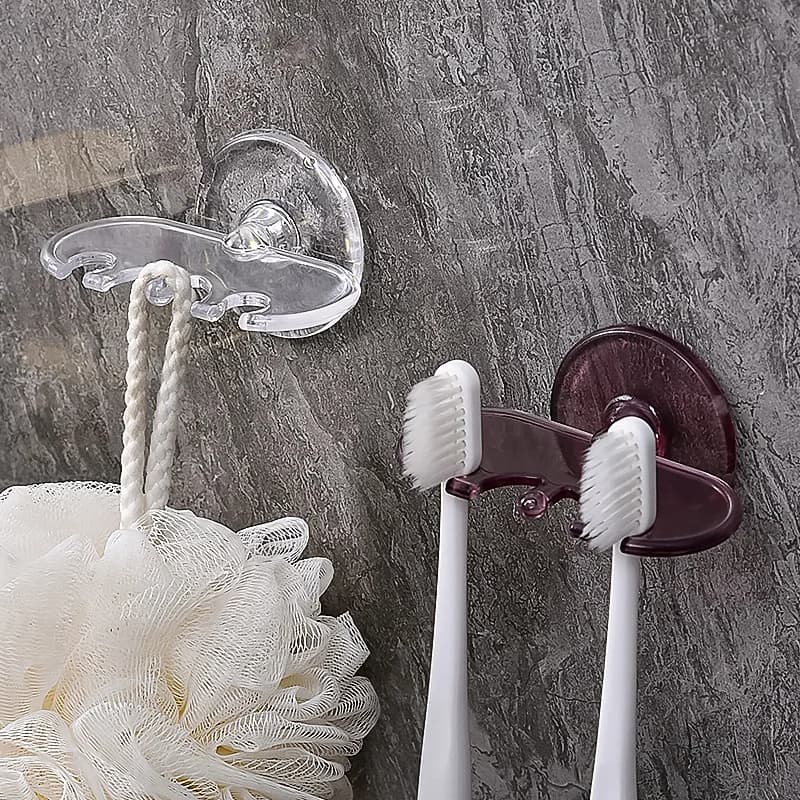 Portaspazzolino creativo, portaoggetti da parete non perforato, forniture per il bagno