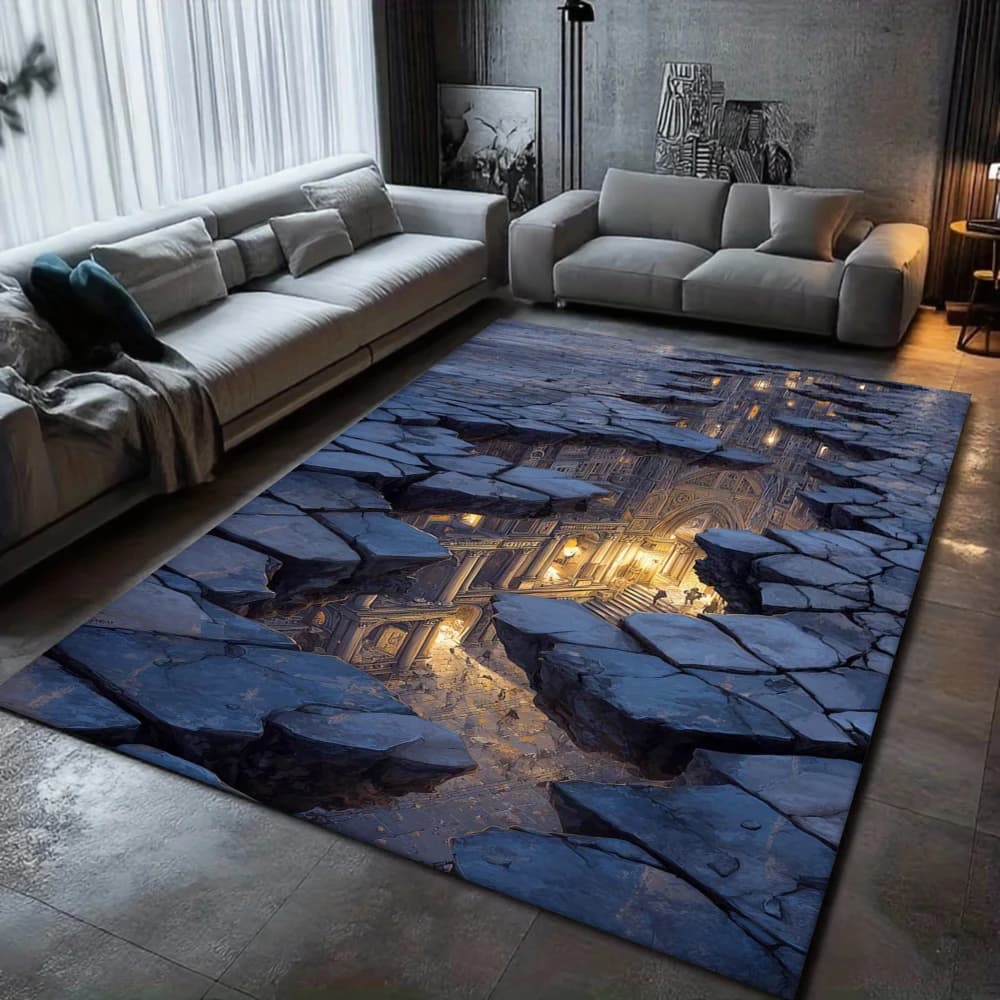 Tappeto illusione 3D Design con foro profondo Sala giochi Casa Soggiorno Camera da letto Decorazione della casa Tappeti Salotto Tavolino Tappetino