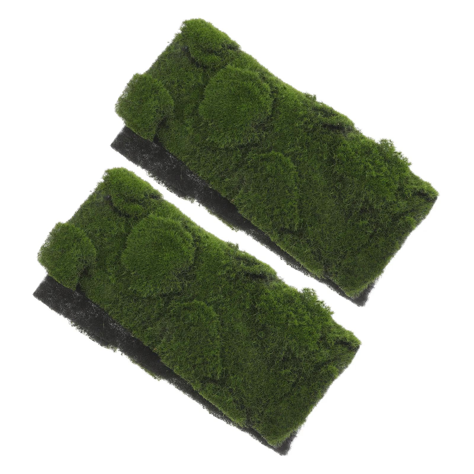2Pcs Artificial Moss Mat Realistic Faux Green Moss Turf Simulation Plant Turf for Indoor Outdoor DIY Crafts Wedding Garden Decor
