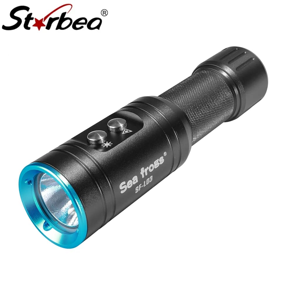 Torcia a LED Strbea da 1000 lumen Torcia potente IPX8 Lampada subacquea professionale impermeabile Luce subacquea ricaricabile