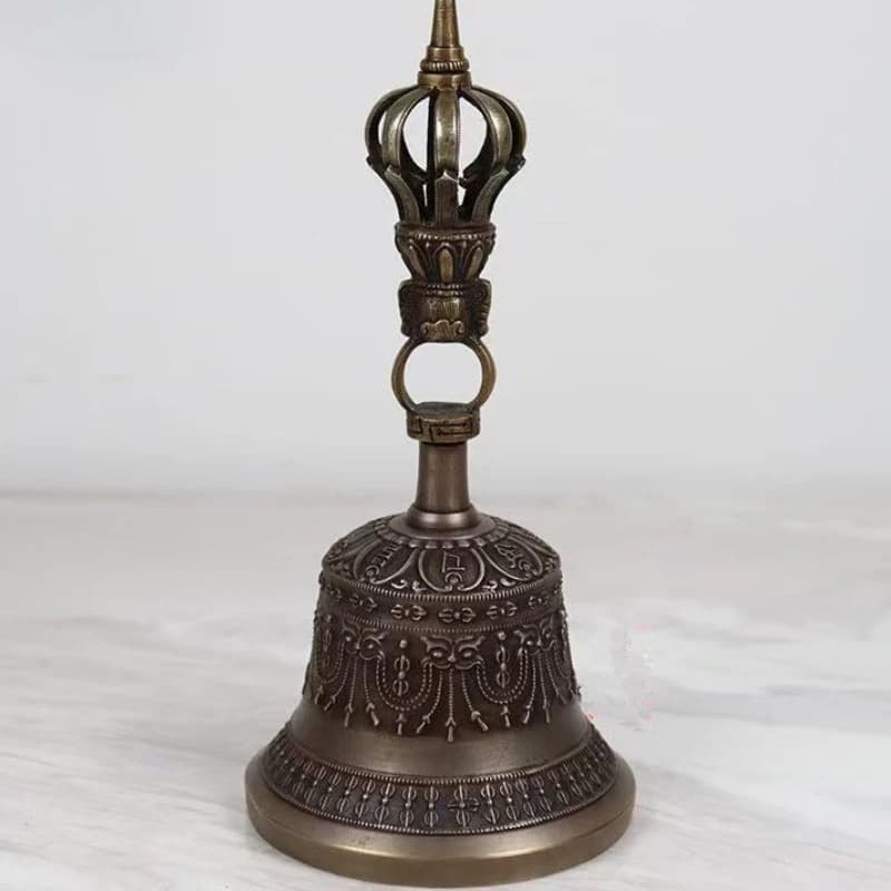 Tibetan Vajra Bell Meditation Diapason Handmade Vajra Bell Sound Healing Spiritual Relaxation Bells Copper Musical Instruments