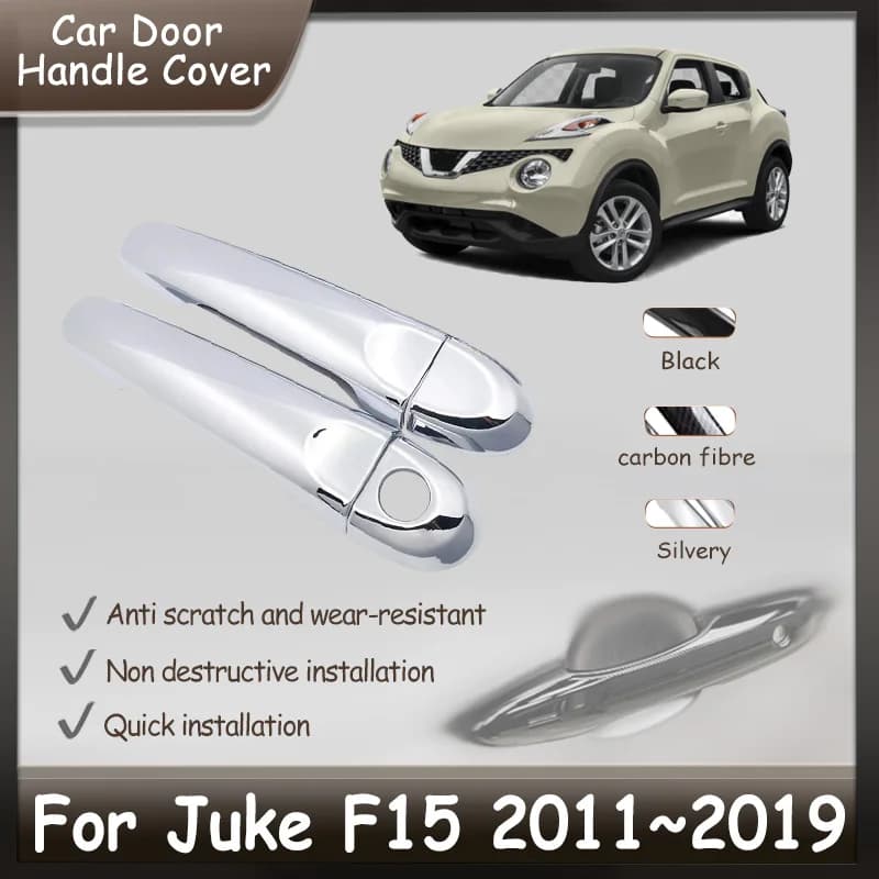 Maniglia della porta Copertura Per Nissan Juke F15 2011 ~ 2019 Chrome Maniglie Esterne Accessori Auto Adesivi 2014 2015 2016 2017 2018