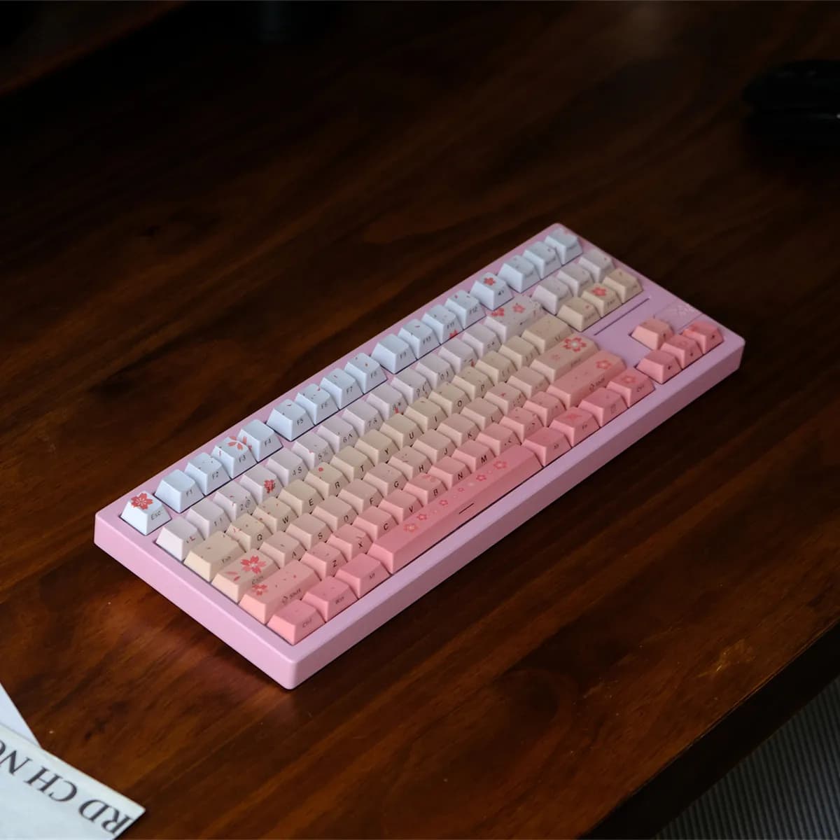 Keycap con incisione laterale trasparente, altezza originale PBT, sublimazione termica, keycap per tastiera meccanica Wooting