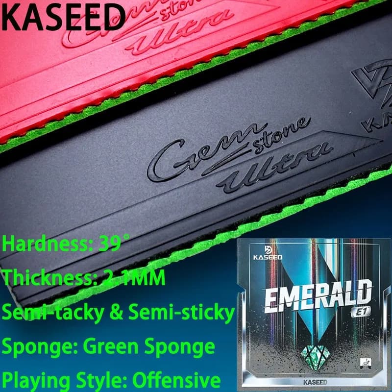 KASEED Green Diamond E1 Table Tennis Racket Rubber Sheet Astringency Ping Pong Rubber High Elastic Cake Sponge Internal Energy