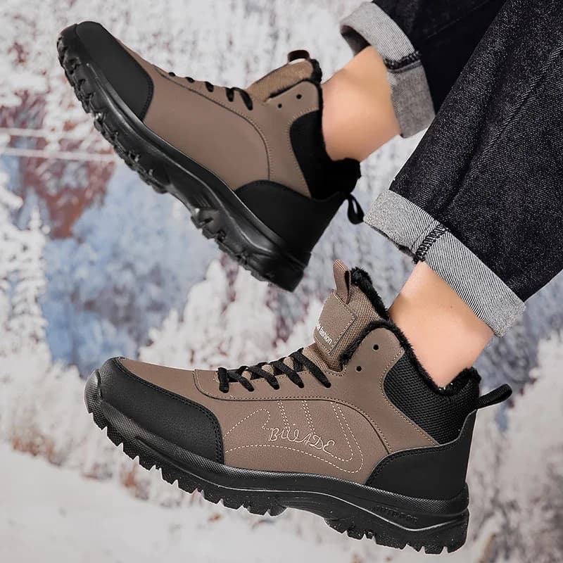 Scarpe sportive casual da uomo Stivali invernali da uomo imbottiti in cotone alla moda e caldi Stivali da trekking all'aperto Scarponi da neve Zapatillas Hombre
