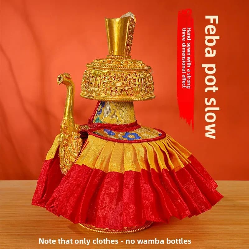 Nepalese Buddhist Ritual Items Consecration Bumpa Curtain Pure Water Vase Bottle Clothing Buddha Robe
