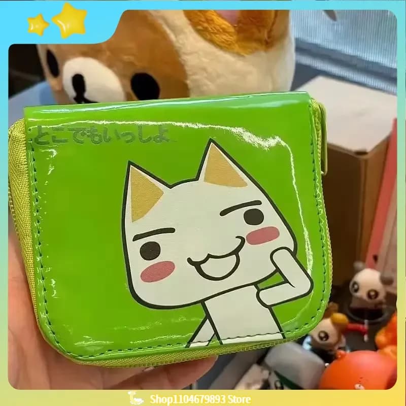 Kawaii Toro Cat Classic Coin Purse Inoue Toro Card Bag Short Wallet Storage Bag Anime Peripheral Id Set Storage Bag Girl Wallet