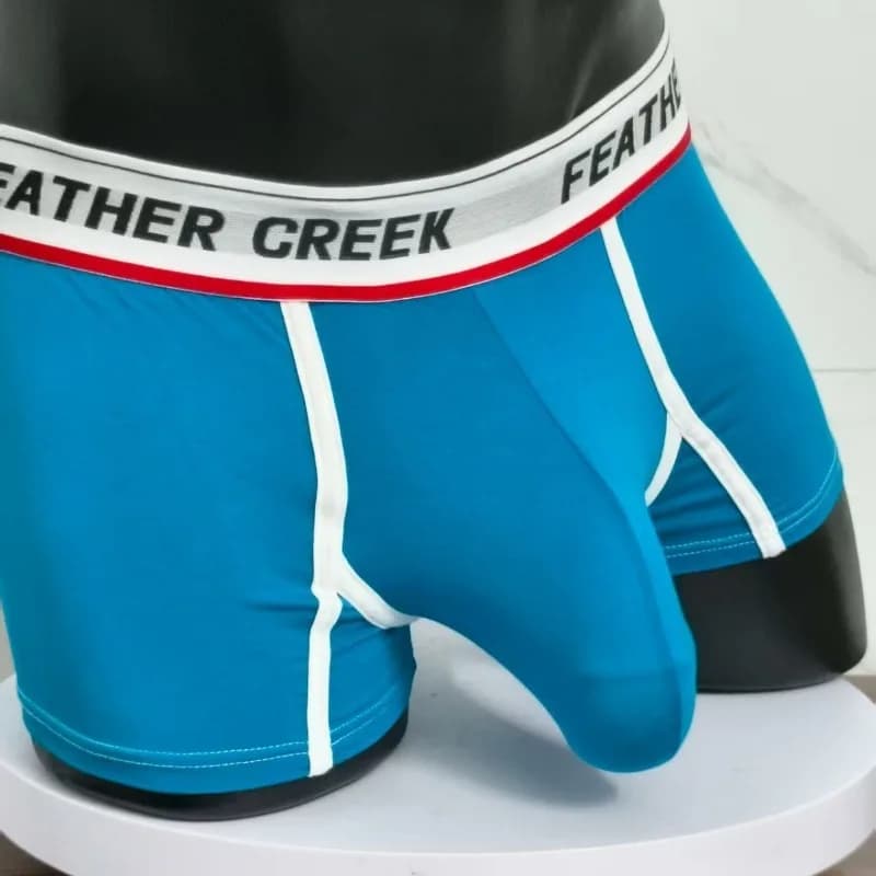 Mutandine da uomo con tasca grande a forma di U Mutandine sexy con custodia per migliorare il rigonfio Biancheria intima solida a vita media Mutande boxer comode da uomo