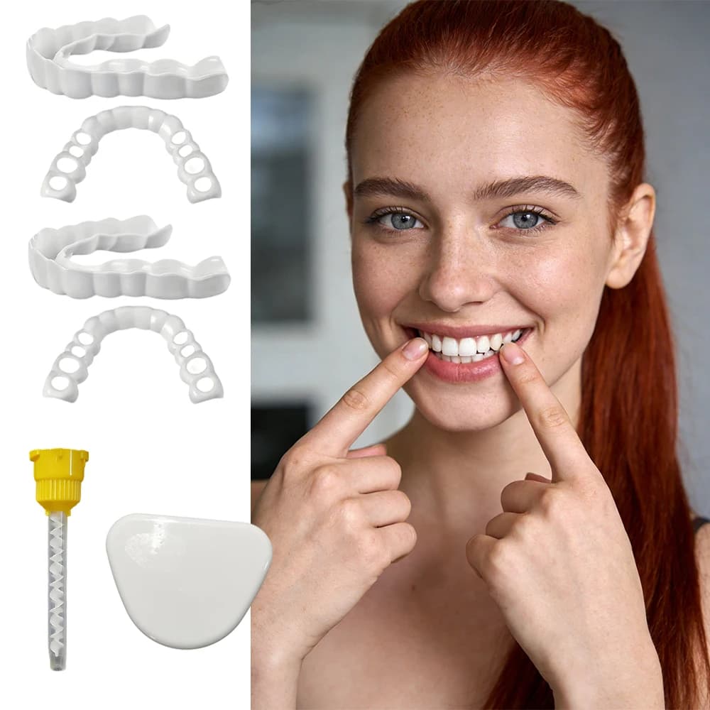 Nuovo Regalo di San Valentino: Faccette Dentali Riutilizzabili per un Sorriso Istantaneo e Sbiancante, Sorpresa Romantica per l'Amato/a H2931