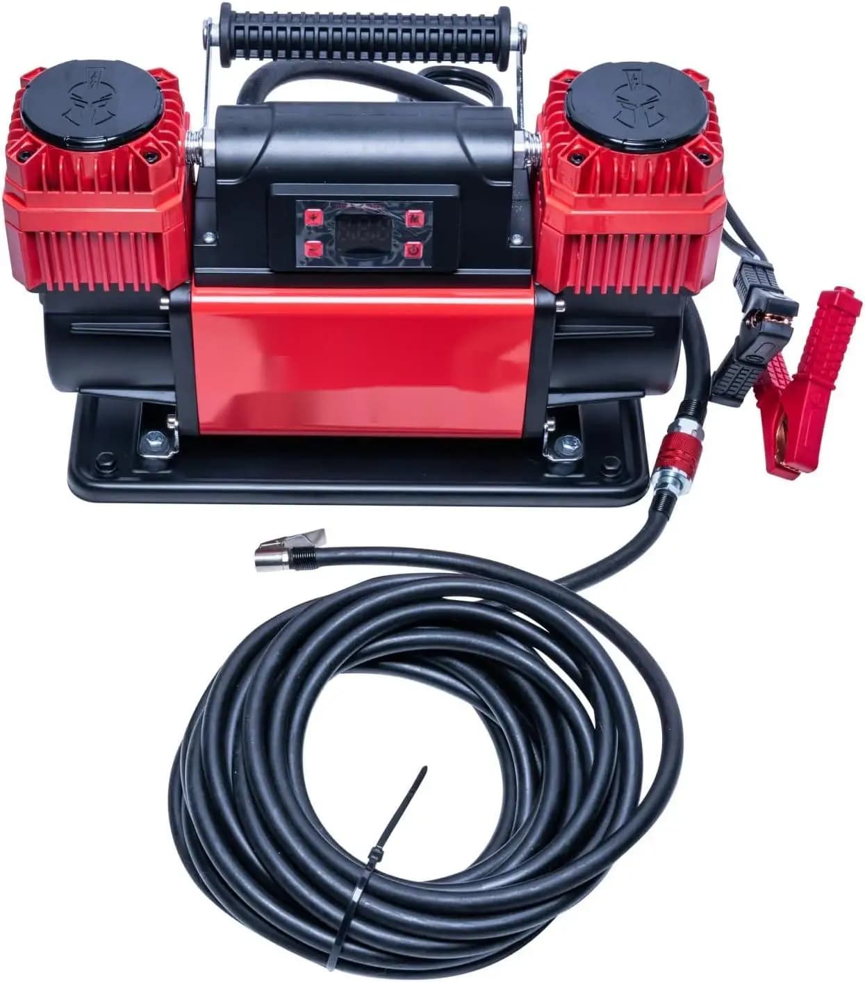 Gonfiatore per pneumatici per auto ad alta potenza HF102 12V | Pressione preimpostata digitale per carichi pesanti da 300 litri con luce LED