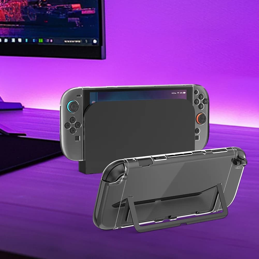Custodia Protettiva Trasparente Anti-Graffio in PC Rigido per Switch 2 - Accessori per Console da Gioco