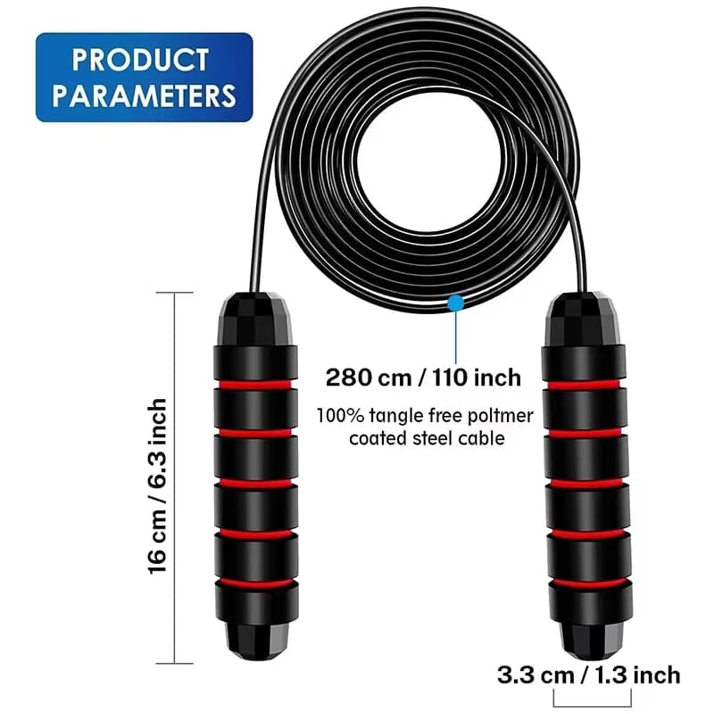 Skipping Rope with Ball Bearings Rapid Jump Rope Cable for Aerobic Exercise Speed Training Extreme Jumping Endurance Training