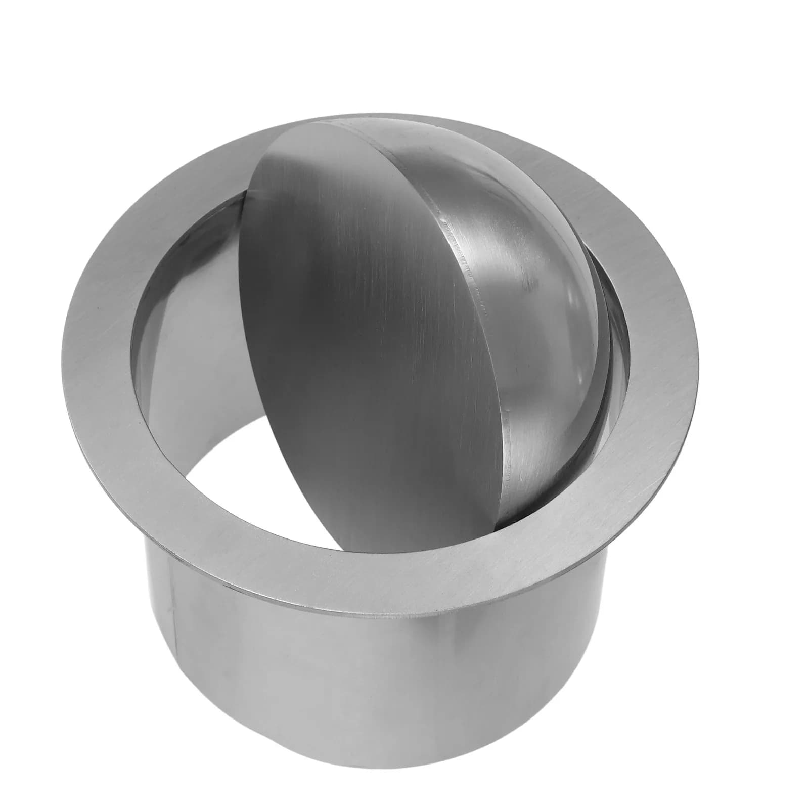 Coperchio per cestino da incasso in acciaio inox, rotondo, 13 cm, per cucina e bagno