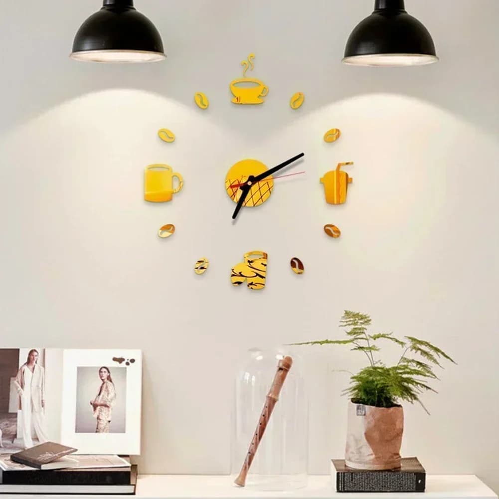 Decorative Items Mirror Wall Clock Home Easy to Use Ecological Fashion Simple Sticker Brand New