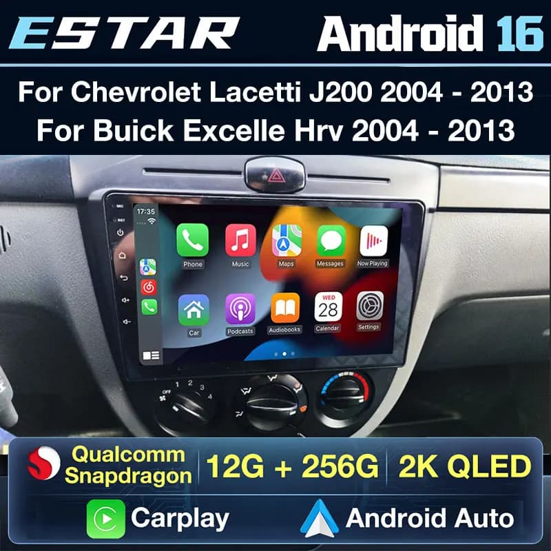 Autoradio Wireless Carplay Android 16 per Chevrolet Lacetti J200 2004-2013 e Buick Excelle HRV 2004-2013 con WIFI e Bluetooth