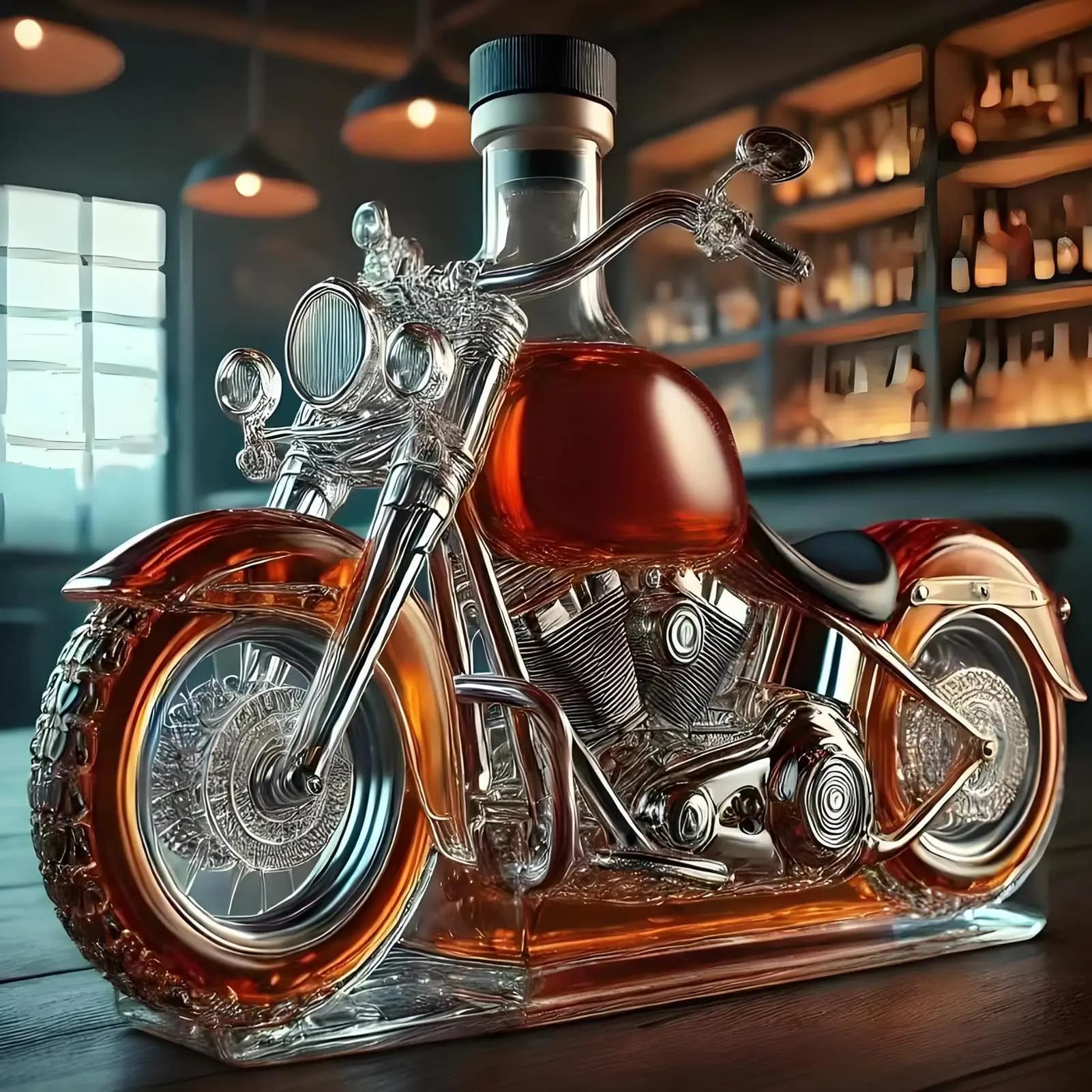 Decanter per vino rosso Bottiglie per decanter per whisky in vetro per moto Dispenser per bevande vintage Bottiglia di liquore per bevande Champagne Whisky