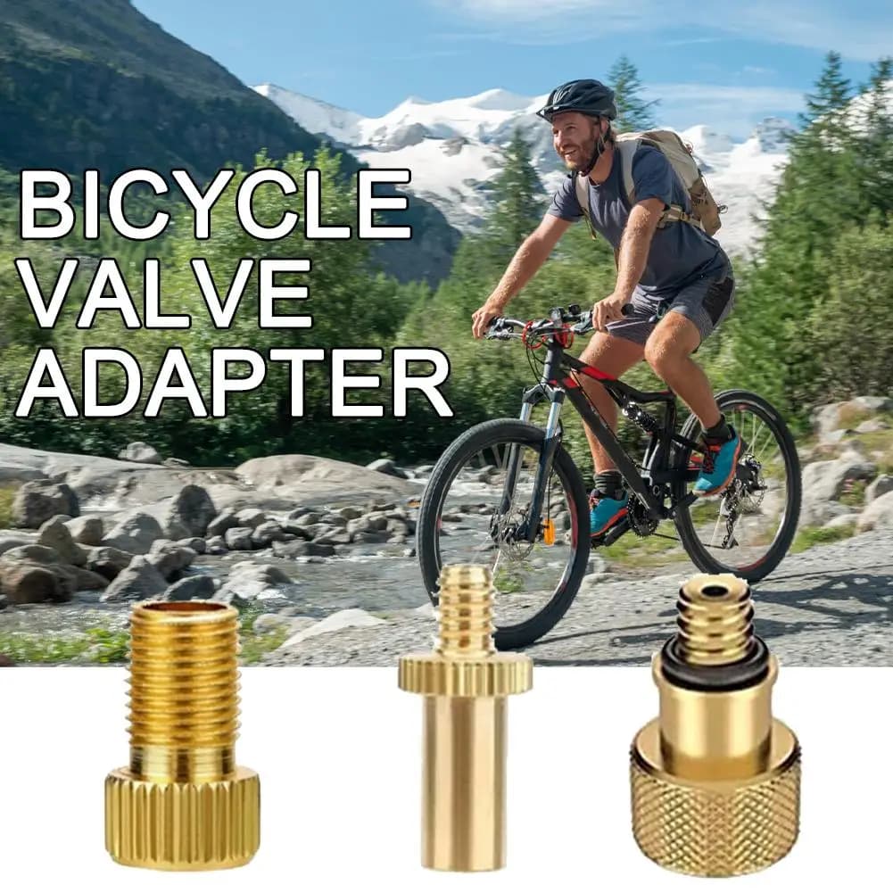 Adattatore per valvola di trasferimento pneumatici ruota 3 pezzi/set Adattatore per valvola pompa aria bici da francese a americano Converti ugello gas ruota Valvola per bicicletta