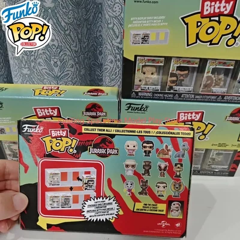 FUNKO Bitty Pop Jurassic Park Mini Figures Ellie Ian John Dennis Mr DNA T-Rex Brachiosaurus Triceratops Stygimoloch Collectible
