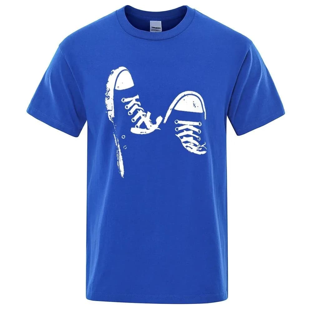 Scarpe da pattinaggio su ghiaccio da uomo estive di vendita calde con motivi stampati t-shirt girocollo traspirante top casual da esterno