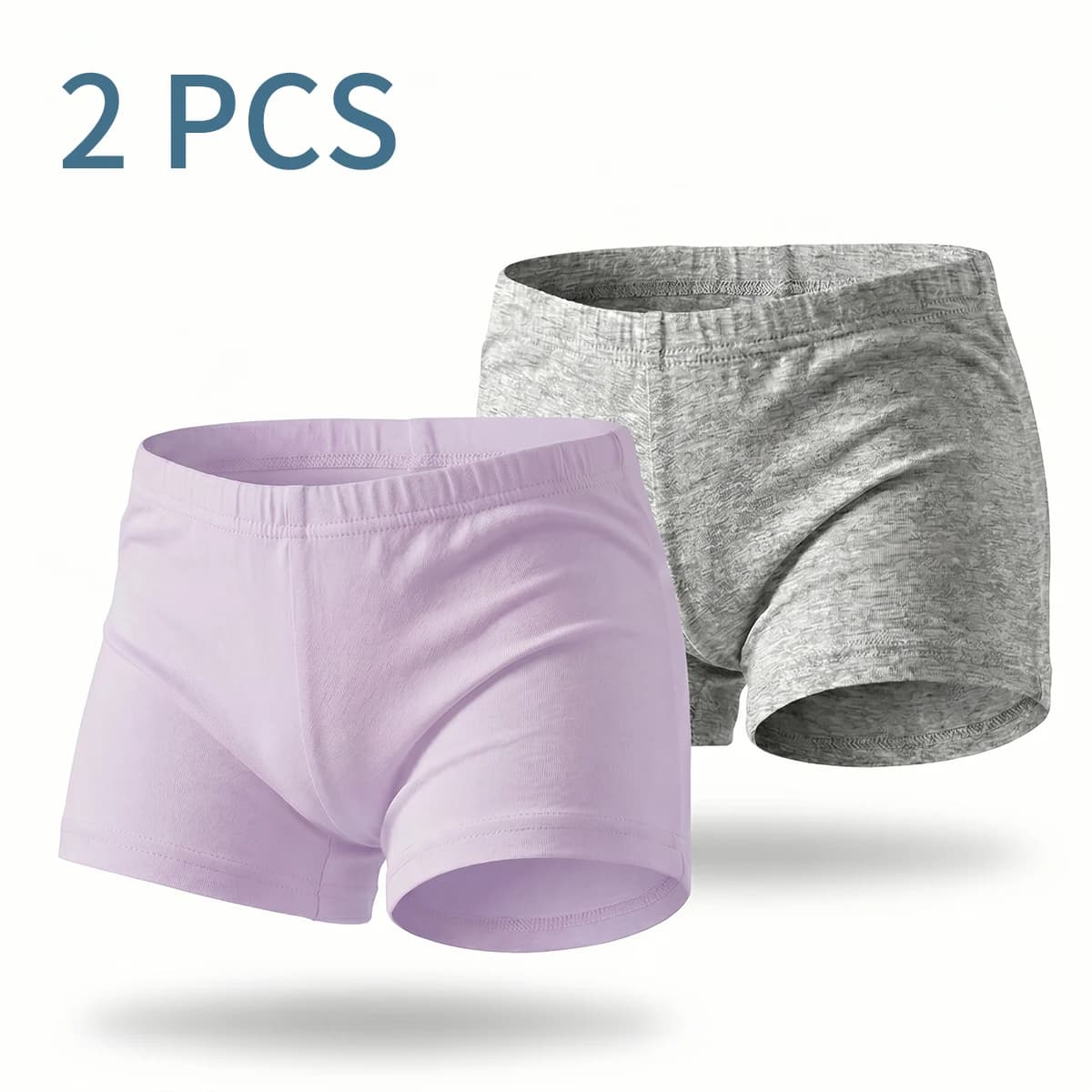 2 PCS Kids Tights Girls' Shorts & Safety Shorts, Anti-Exposure, Simple Solid Color, Suitable for Kids' Daily Wear, Moderate Thic