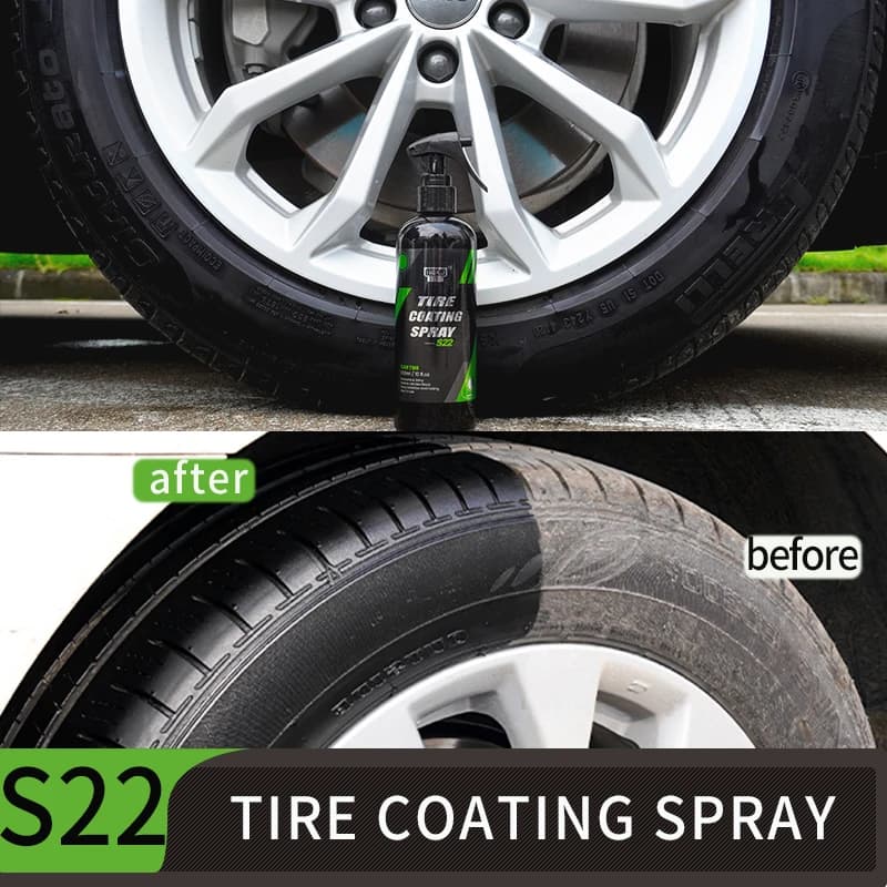 Car Tire Shine Brightener 50ml Wheel Type Gloss Spray Hgkj S22 Tire Polish Sealing Wax idrofobo Coating Cleaner autolavaggio nero gomme auto nero gomme auto