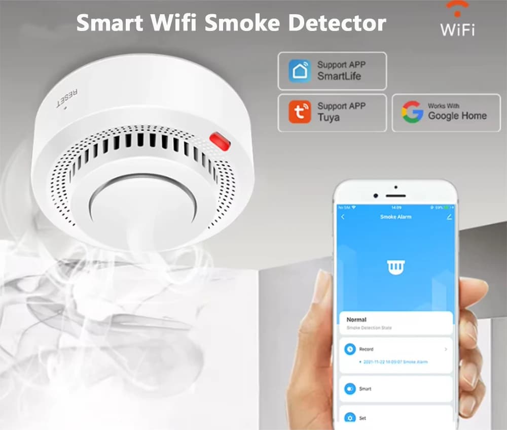Gorelax 400A Tuya Wifi Smart Smoke Detector Smart Home Automation Fire Protection Security System Firefighters Smart Life APP