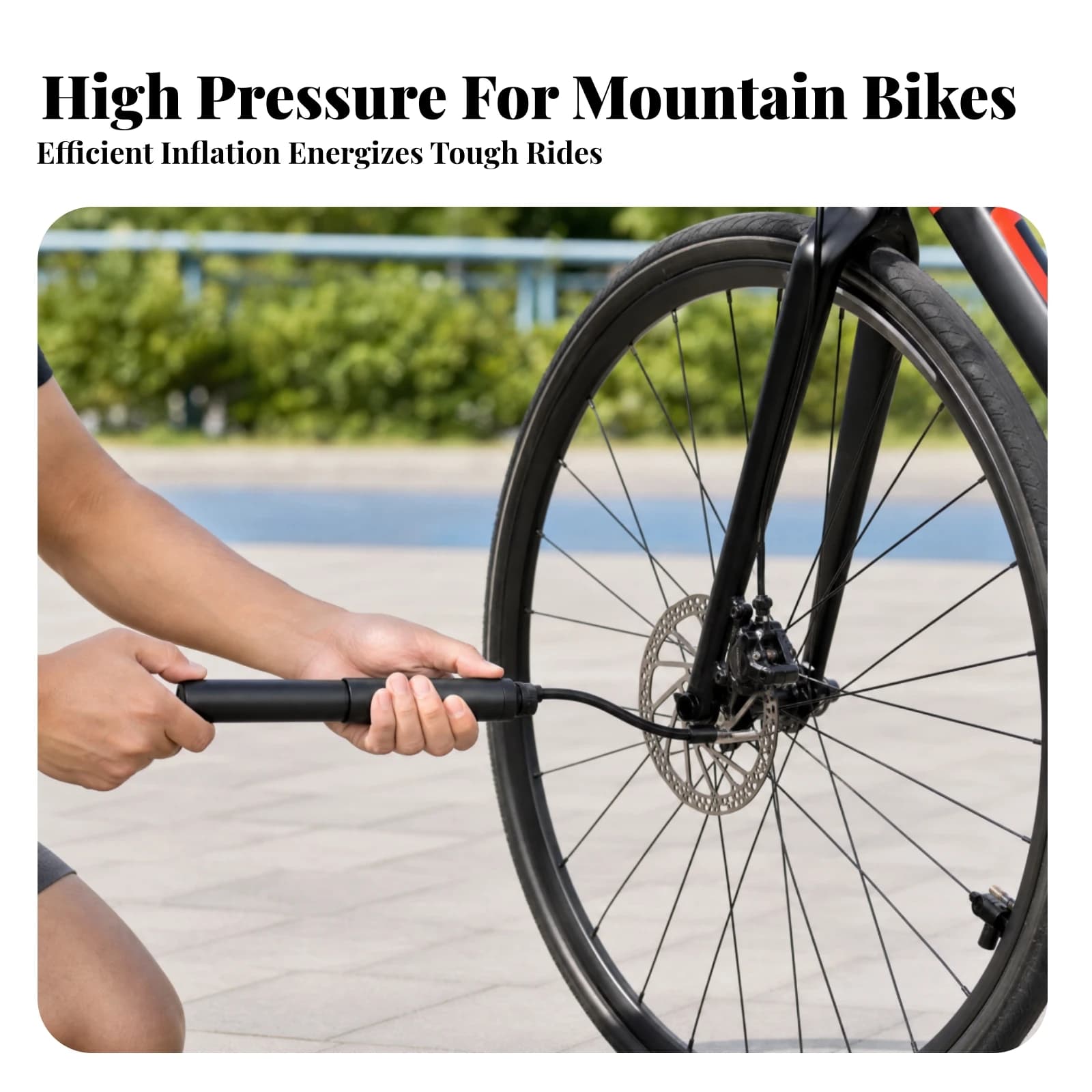 Mini Cycle Hand Pump Presta and Schrader Valves Bike Pump with Gauge doubleValve