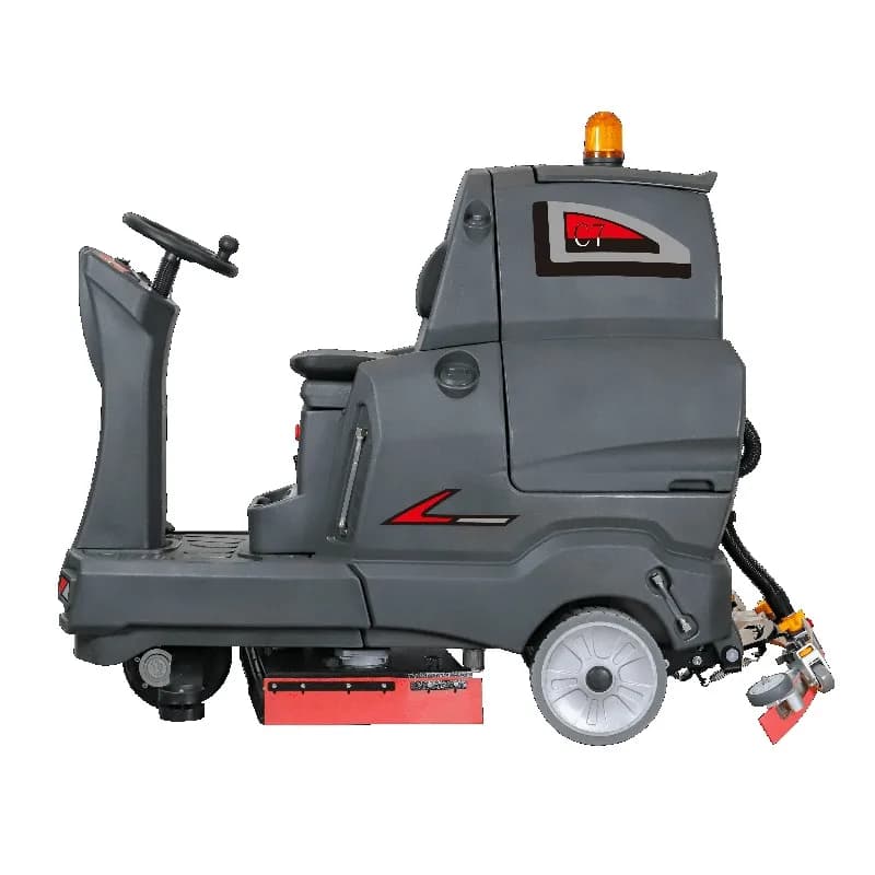Airo Commercial Ride-On Scrubber Battery Floor Cleaning Machine Certified Best Tile Sweeper Washer for Asphalt Water Conditio
