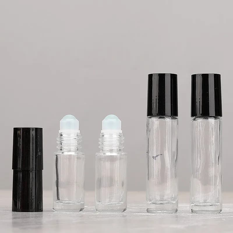 100 pz 5 ML 10 ML Rotolo di Vetro sulla Bottiglia Oli Essenziali Roller Ball Fiale per Profumo Aromaterapia Riutilizzabile Profumo Da Viaggio