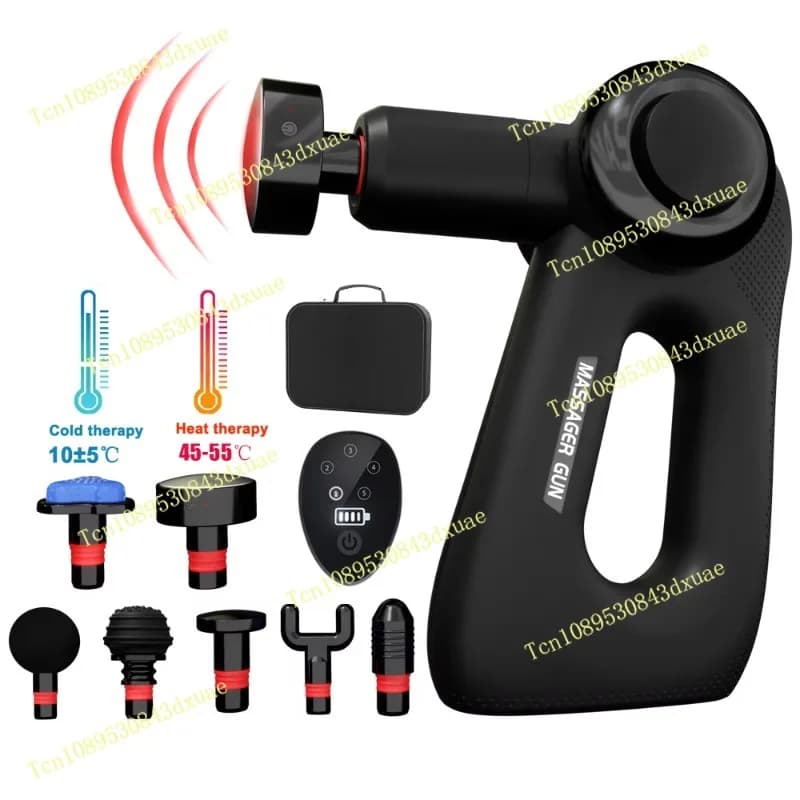 Electric Muscular Massage Gun in Impulsi with Heater Function for Chiropractic and Fascial Therapy, with Case