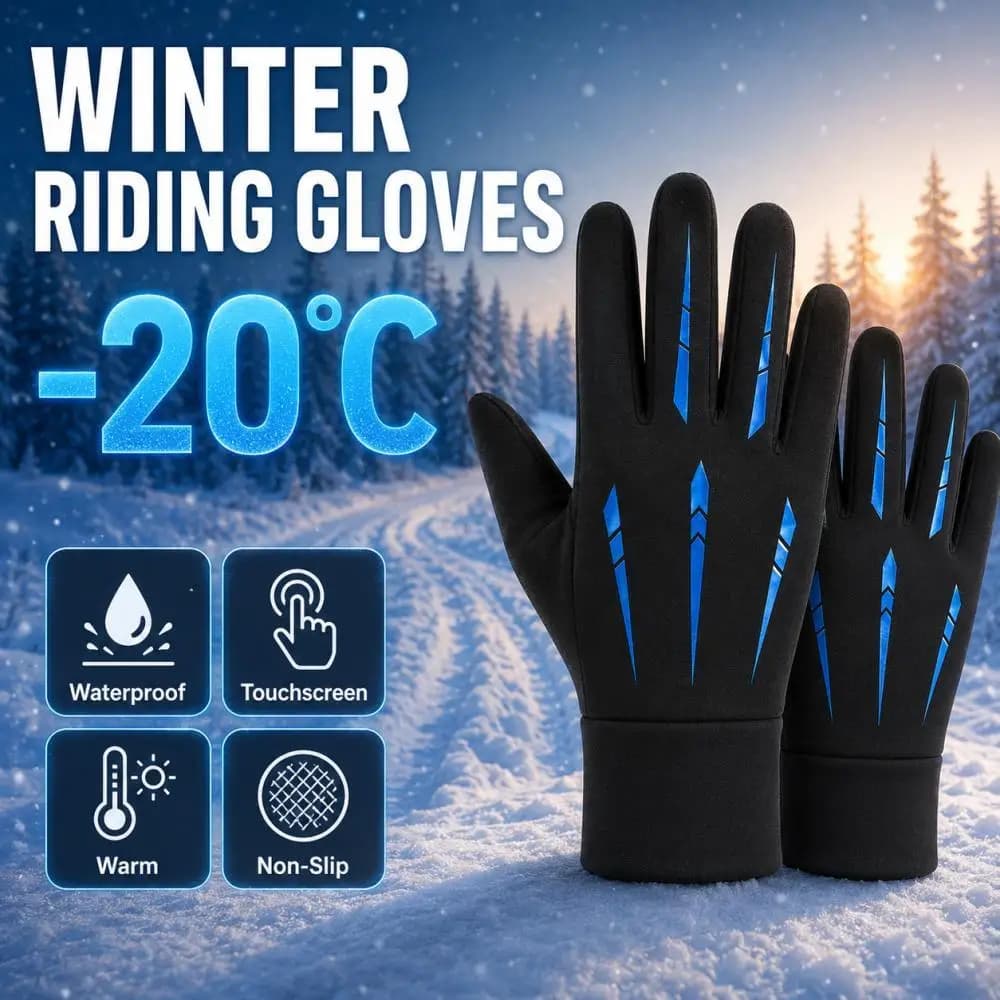 Winter Riding Gloves, Fashion Five Claw Design Touch Screen Warm Full Finger Gloves For Outdoor Cycling Sports Unisex Men Women