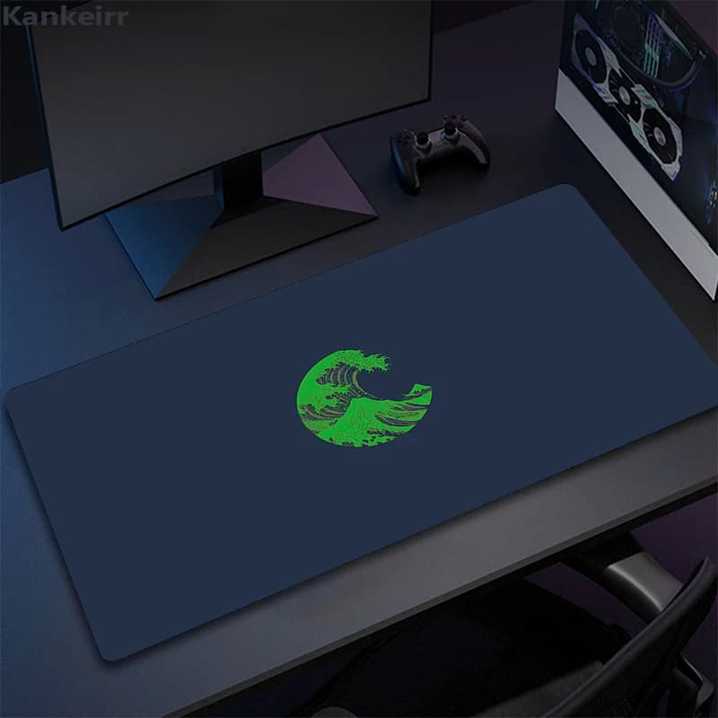 Tappetino per mouse XXL Giappone Grandi onde Tappetino per mouse grande Anime Accessori per desktop Tappetino per mouse Gamer Tappetino per scrivania in gomma Gaming Mause Tappetini per ufficio